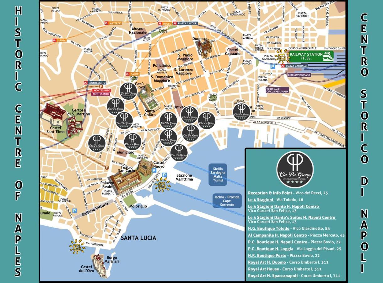Отель Royal Art H Duomo - Napoli Centro, By Clapa Group Экстерьер фото Map of the Historic Centre of Napoli